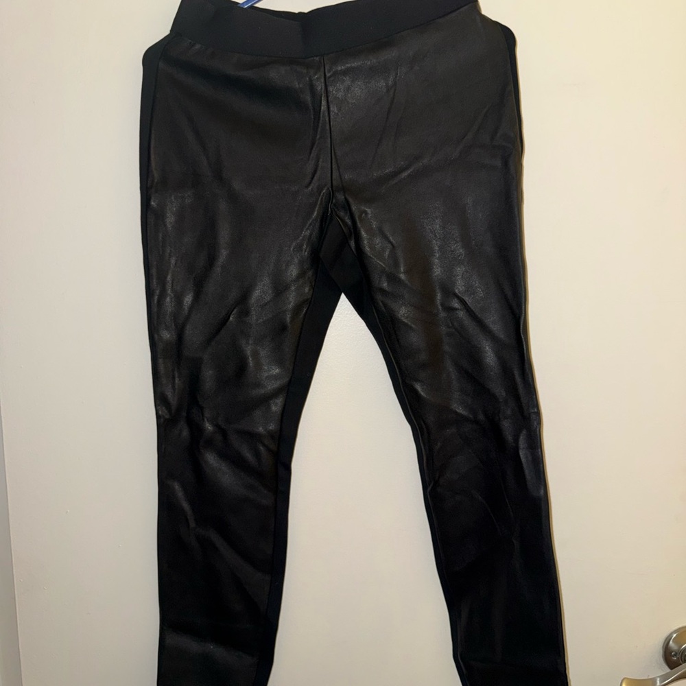 GAP Black Faux Leather Pants